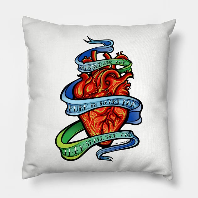 Pure Heart Pillow by ArtsbyGloria