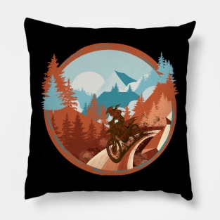 Girl Riding Wild and Free Pillow