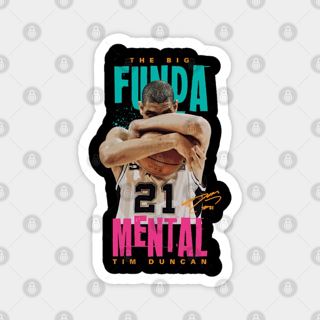 Tim Duncan Magnet by Juantamad