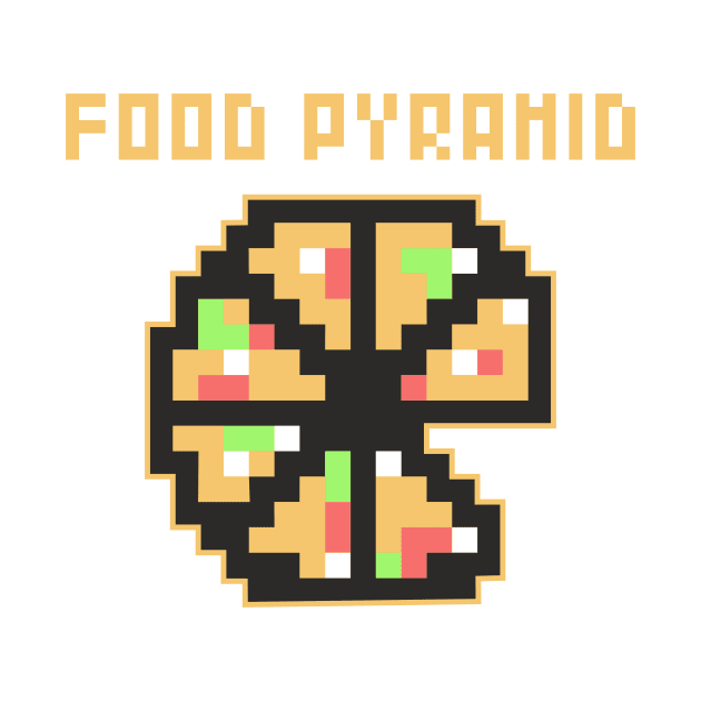 Food Pyramid. Pizza pixel art by aceofspace