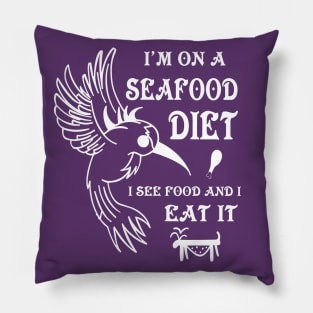 I'm on a seafood diet Pillow