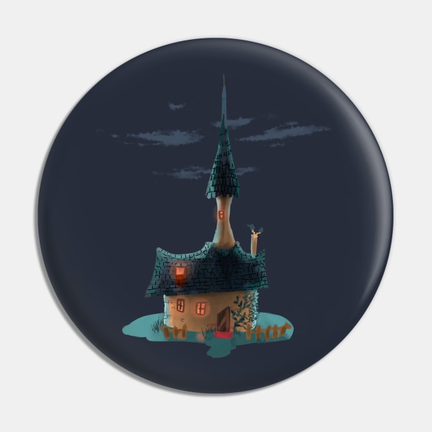 Miniature - small - cartoon witch house Pin by Ghostlyboo