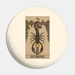 Scorpio Tarot Card Pin