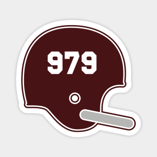 Texas A&M Area Code Helmet Magnet