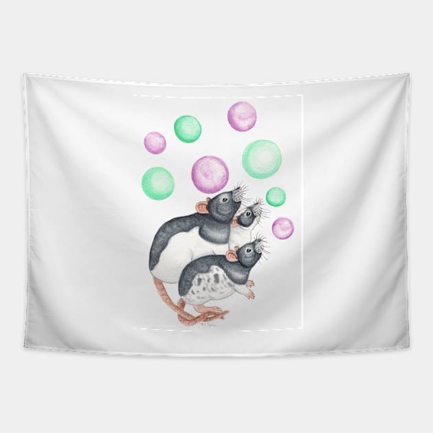 Rats and Bubbles Tapestry by WolfySilver