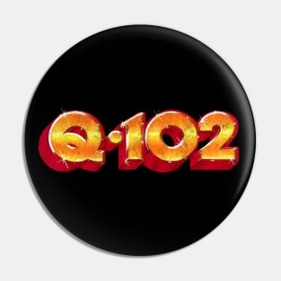 Q102 Des Moines -- 70s Radio Station Pin