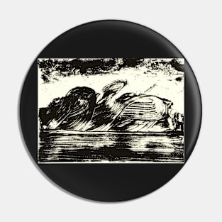 Black And White Mountains Pin