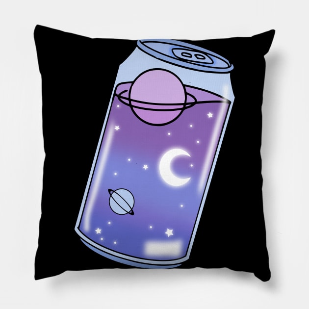 planet soda can Pillow by the.happynista