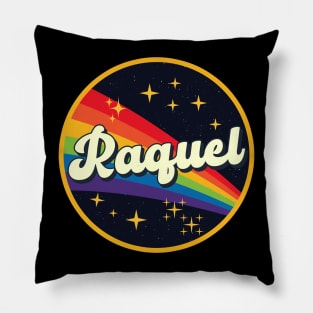 Raquel // Rainbow In Space Vintage Style Pillow