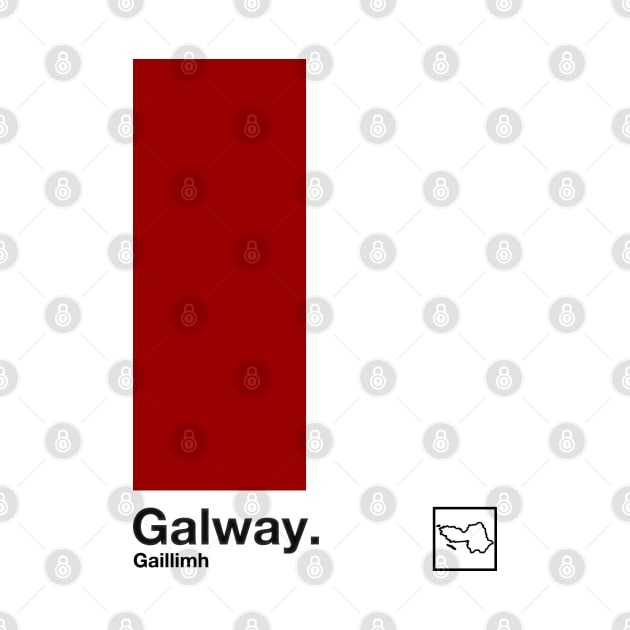 County Galway / Original Retro Style Minimalist Poster Design by feck!