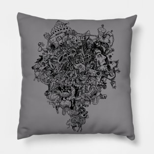 Abstract Squiggle Designs Pillow