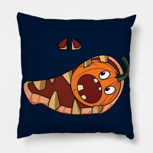 Spooky Jack O' Lantern Pumpkin Eating Pumpkin Pillow