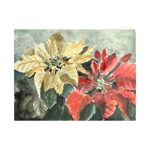 Red and White Poinsettias by Susan1964