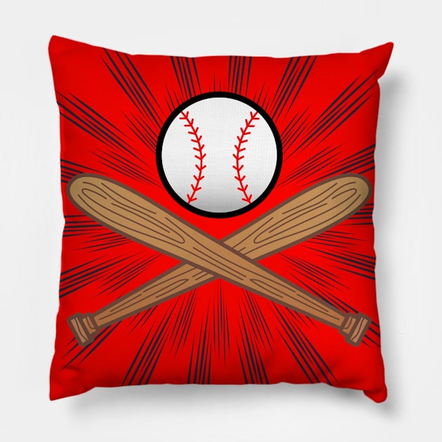 Sports Baseball Design Pillow by SartorisArt1