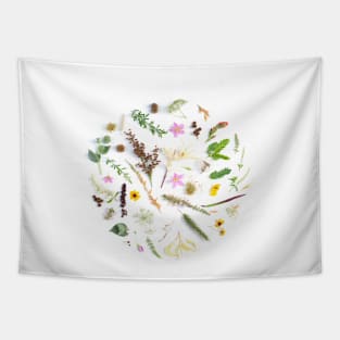 colorful flowers and plants pink & rose yellow blue purple Tapestry