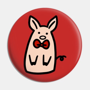 Bow Tie Piggy Pin