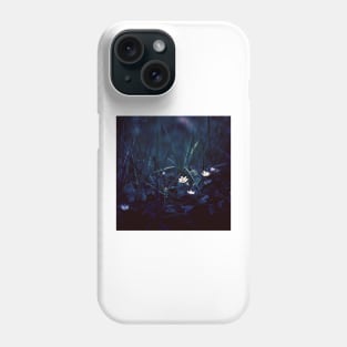 White Petal Flowers and Grass Phone Case