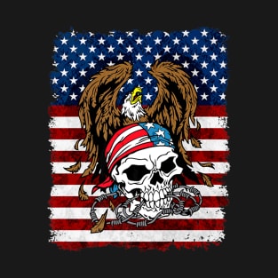 Patriotic Skull US Flag T-Shirt