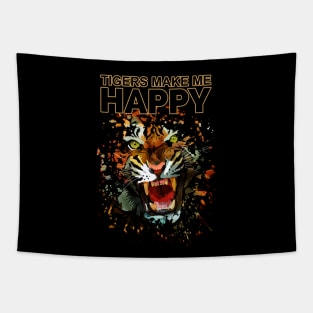 Tigers Make Me Happy Tapestry