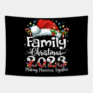 Family Christmas 2023 Matching Squad Santa Elf Funny Xmas Tapestry