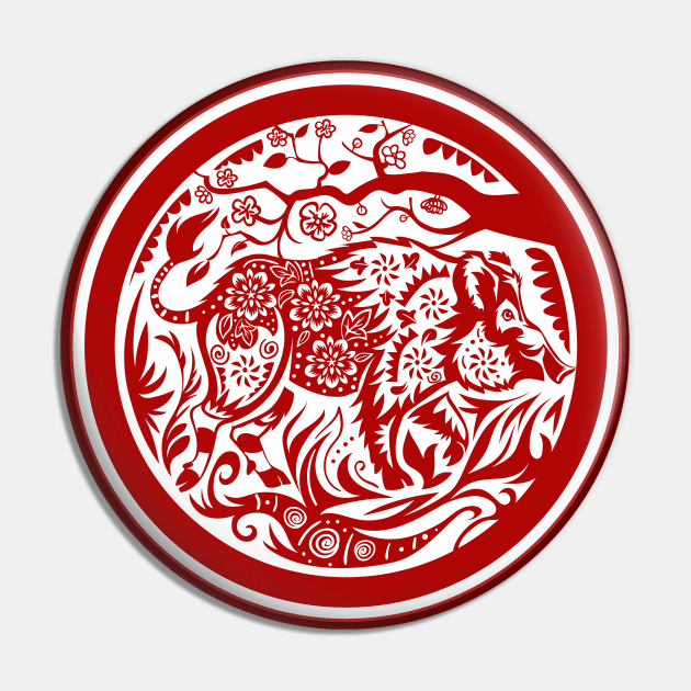 Chinese Zodiac - Pig Pin by Peppermint Narwhal