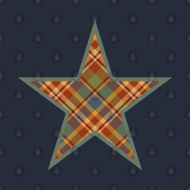 Muted plaid star design by Dreamscapes
