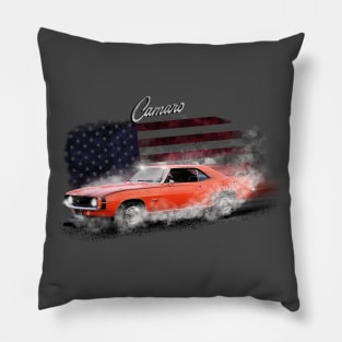 Classic American Muscle the Sublime Camaro 350 SS by MotorManiac Pillow