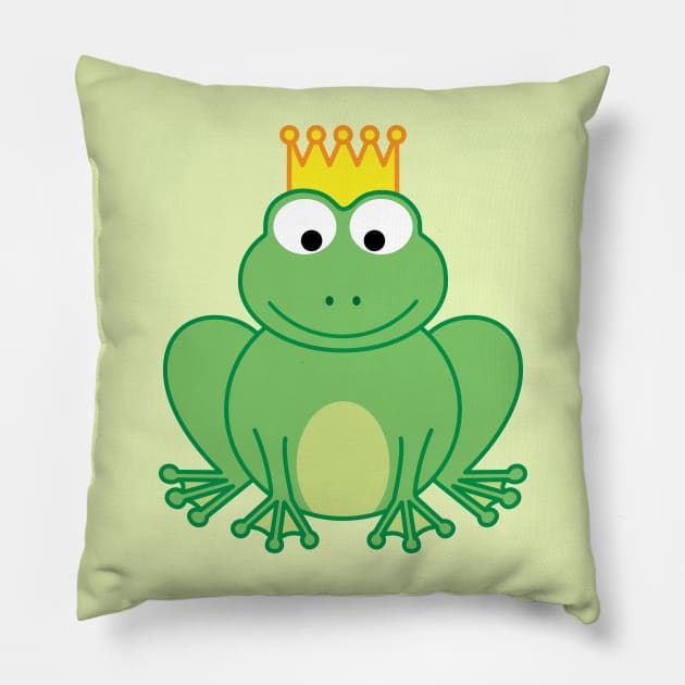 Frog Prince | by queenie's cards Pillow by queenie's cards