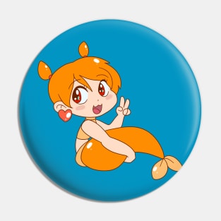 Cute Orange Mermaid Pin