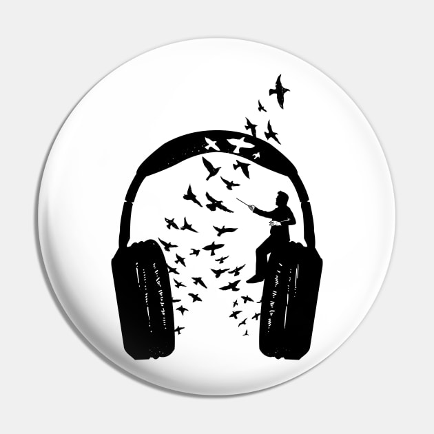 Headphone Conducting music Pin by barmalisiRTB