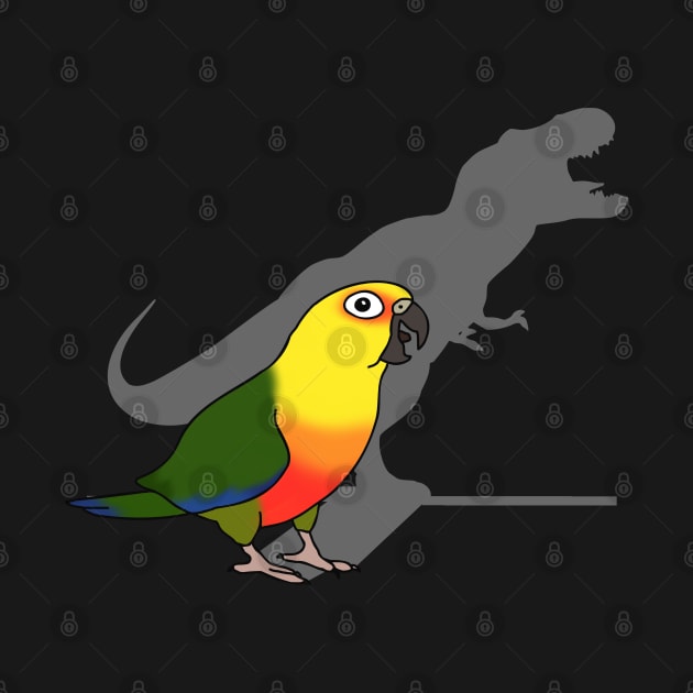 T-rex Jenday Conure dinosaur by FandomizedRose