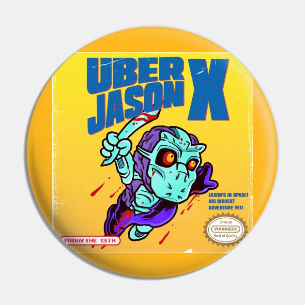 Uber Jason X - 8 Bit Colour NES Cover Pin by thecalgee