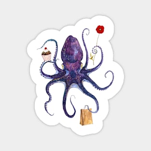 Celebrating octopus Magnet