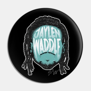 Jaylen Waddle Miami Player Silhouette Pin
