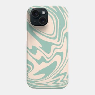 Abstract Retro 70s Swirl Blue Phone Case