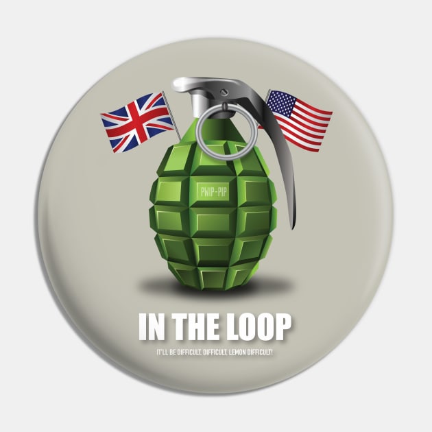 In The Loop - Alternative Movie Poster Pin by MoviePosterBoy