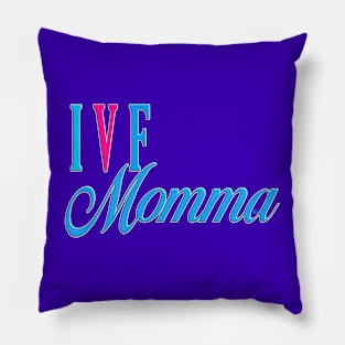 IVF Momma Blue Pillow