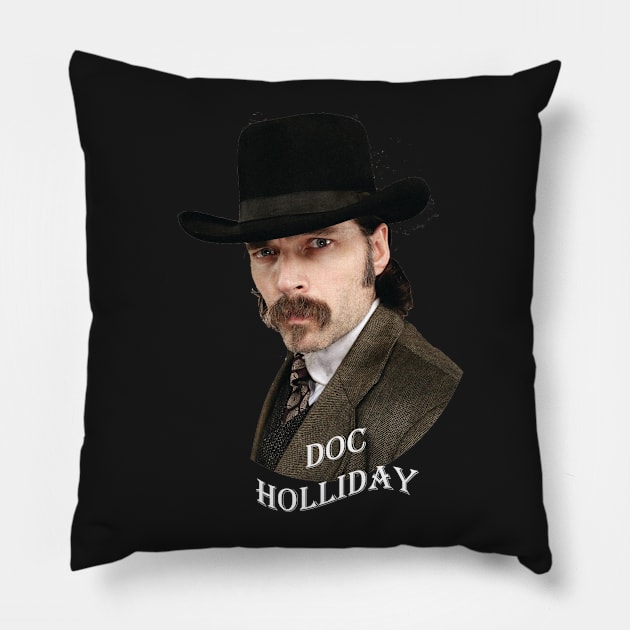 Doc Holliday FlagType Pillow by pasnthroo