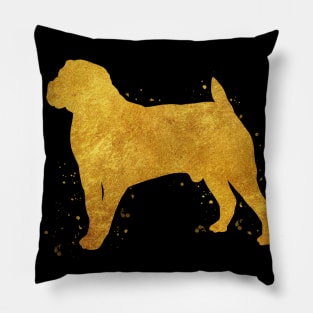 Boerboel dog golden art Pillow