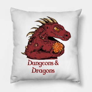 Ancient Dragon on a Roll Pillow