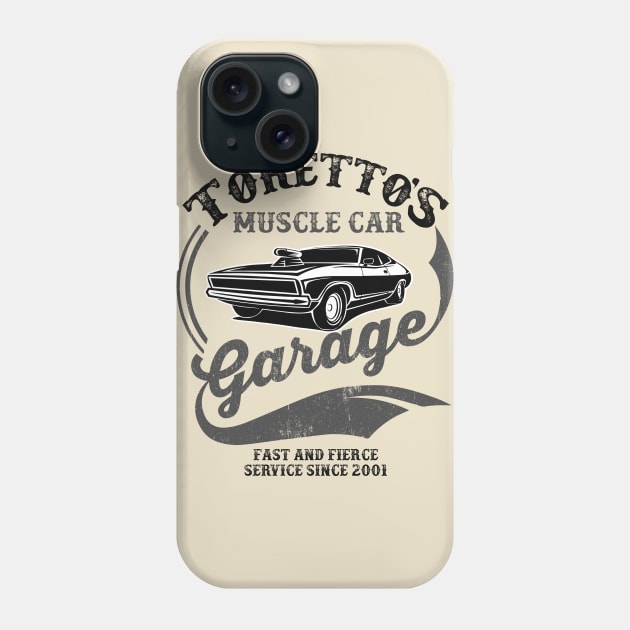 Toretto's Muscle Car Garage Lts Phone Case by Alema Art