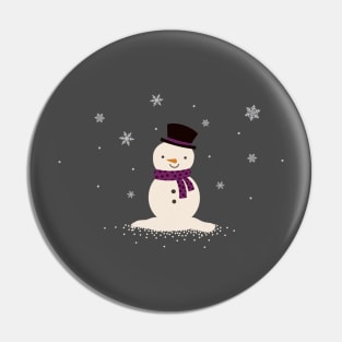 Winter Holiday Snowman Pin