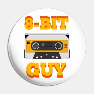 8-Bit Guy pixelated fun design retro Geeks Pin