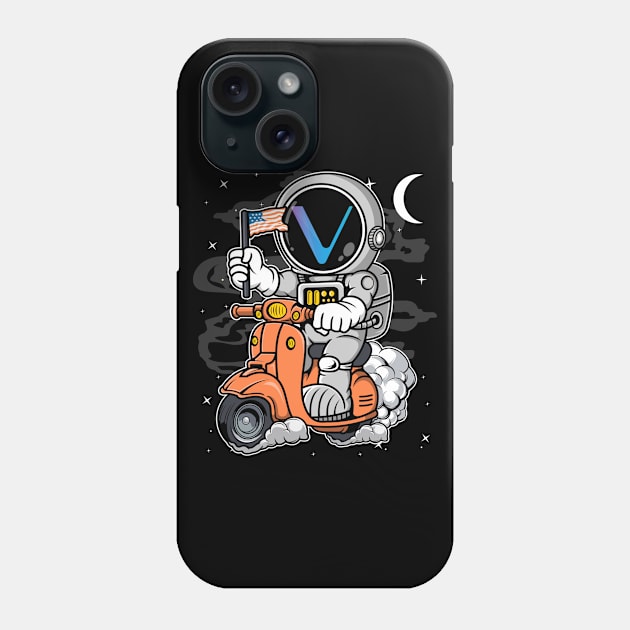 Astronaut Scooter Vechain VET Coin To The Moon Crypto Token Cryptocurrency Blockchain Wallet Birthday Gift For Men Women Kids Phone Case by Thingking About