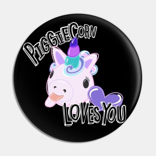 PiggieCorn Loves You! Pin