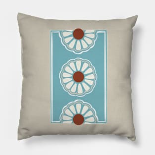 Retro Floral Graphic Tee Pillow