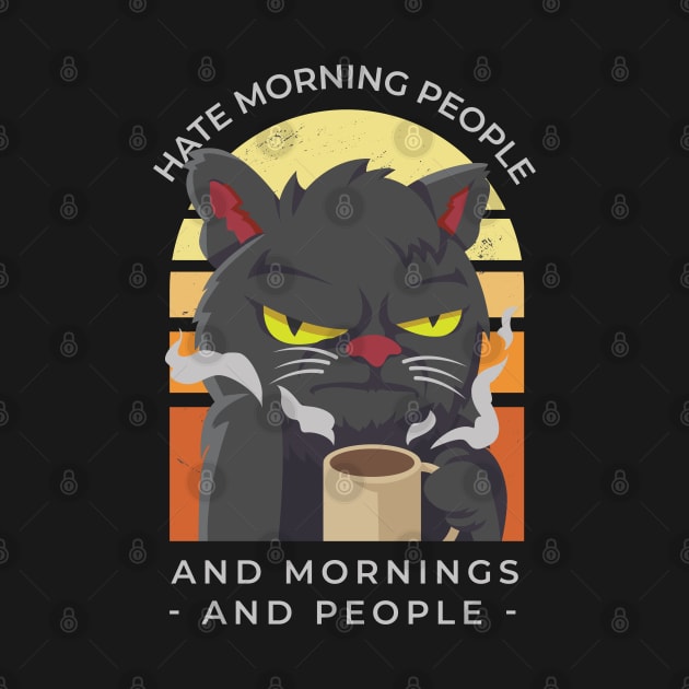 MOODY CAT MORNING COFFEE by madeinchorley