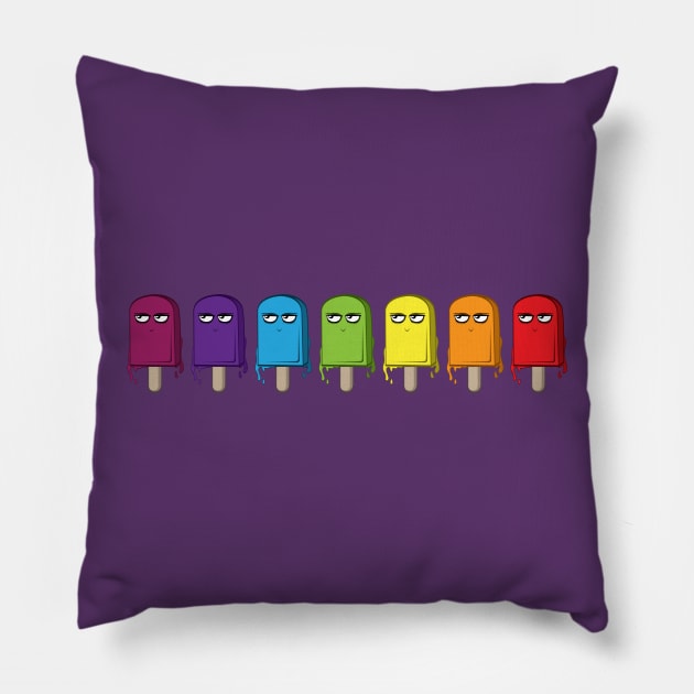 Ice Cream rainbow Pillow by Namarqueza