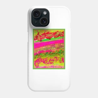 Hot pink and Lime Green Garden Phone Case