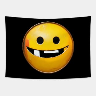 Retro Metal Smiley Face Teeth 01 Tapestry